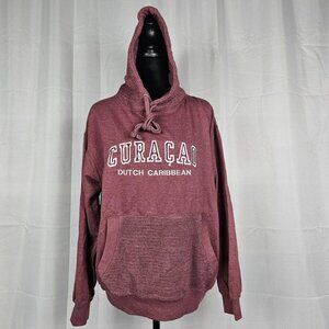 Basix of America 'Curacao' Pullover Hoodie Sweatshirt Women's M (Purple/Red)